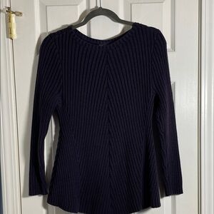 Style & Co. Women's Navy Ribbed Sweater